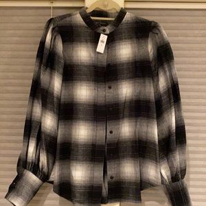 NWT Banana Republic Soft and Elegant Flannel Blouse